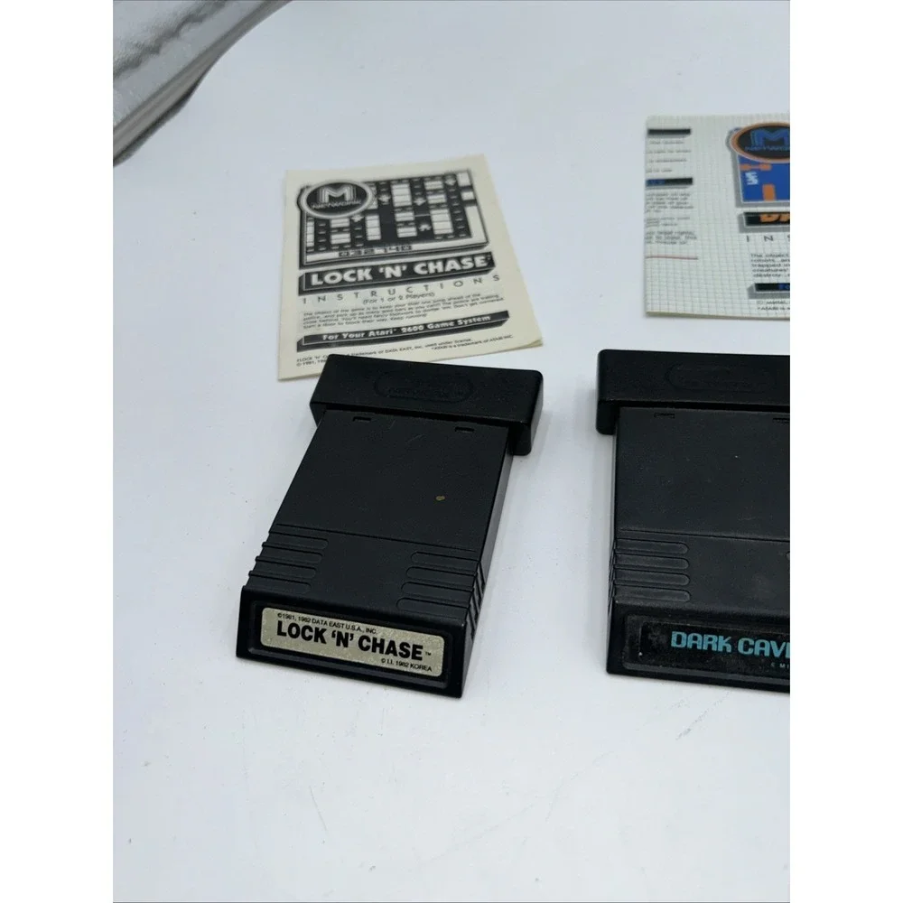Atari 2600 Dark Cavern Game & Instructions Lock N Chase Game & Inst. Centipede